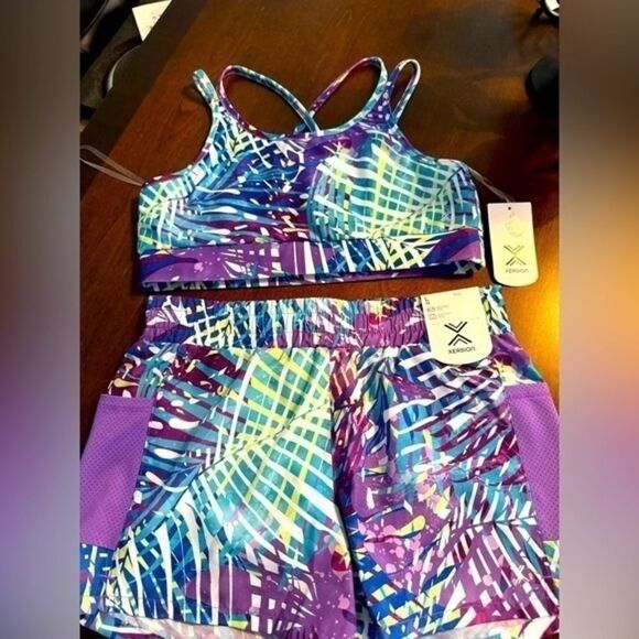 Girls Athletic Running Shorts & Sports Bra Set – NWT small & large - Picture 1 of 6